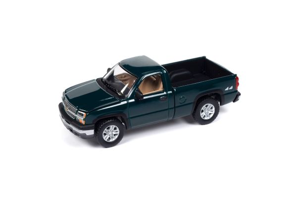 AUTO WORLD 1/64scale 2003 Chevy Silverado Fleetside Dark Green  [No.AWSP154B]