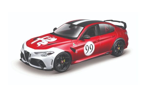 Bburago 1/18scale Alfa Romeo Giulia GTAm No.99 MT Red/White  [No.BUR11049-99]