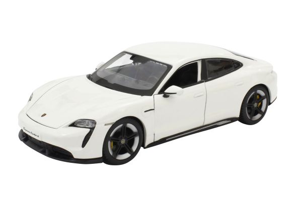 Bburago 1/24scale Porsche Taycan Turbo S (White)  [No.BUR21098W1]