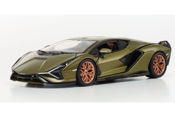 Bburago 1/24 ランボルギーニ シアン FKP37 メタリックマットグリーン  [No.BUR21099MTG]