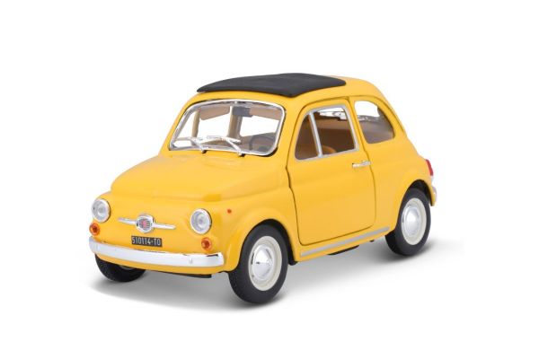 Bburago 1/24scale 1965 Fiat 500 F (Yellow)  [No.BUR22098Y]