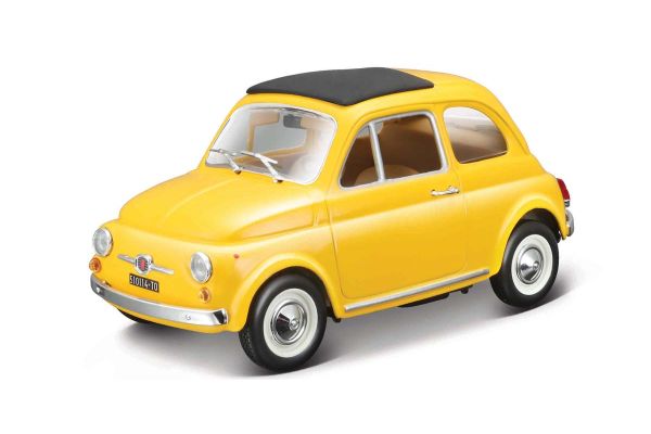 Bburago 1/24scale Fiat 500F 1995 (Yellow)  [No.BUR22098Y1]