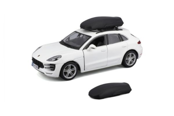 Bburago 1/24 ポルシェ マカン ルーフボックス付 ホワイト  [No.BUR23013]