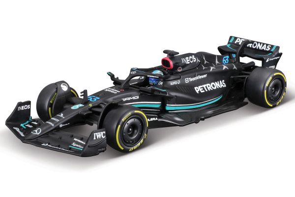 Bburago 1/43scale Mercedes-AMG Petronas F1 Team W14 (2023) E Performance No. 63 G. Russell Driver Gear Included  [No.BUR38081R]