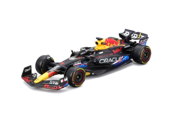 Bburago 1/43 オラクル レッドブル レーシング RB19(2023) No.1 アメリカGP(オースティン)カラー M.フェルスタッペン  ドライバー付  クリアケース/ベース仕様  [No.BUR38083VUS]