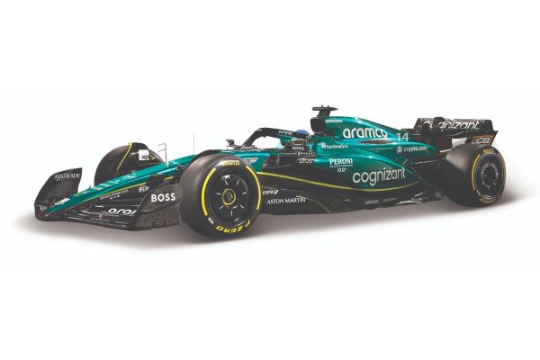 Bburago 1/43scale Aston Martin Aramco Cognizant F1 Team AMR23 2023 No.14 F. Alonso with Driver  [No.BUR38091A]