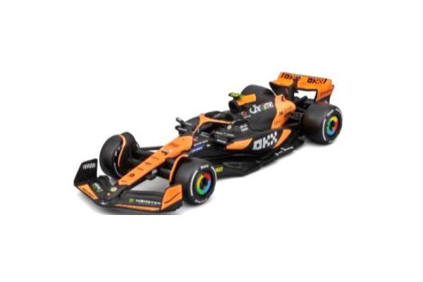 Bburago 1/43 マクラーレン F1 チーム MCL38(2024) No,4 L.ノリス (ウィンドウボックス)  [No.BUR38214N]