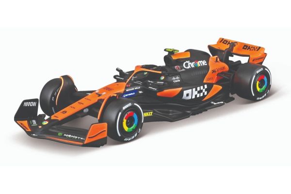 Bburago 1/43 マクラーレン F1 チーム MCL38 マイアミGP 2024 No,4 L.ノリス ウィンドウボックス  [No.18-38214NMIA]