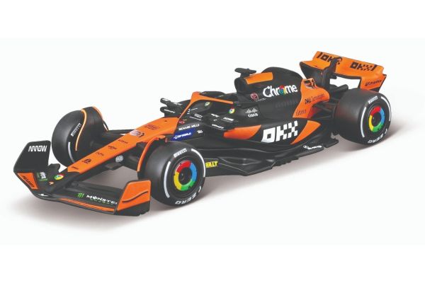 Bburago 1/43 マクラーレン F1 チーム MCL38 マイアミGP 2024 No,81 O.ピアストリ ウィンドウボックス  [No.18-38214PMIA]