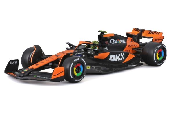 Bburago 1/43 マクラーレン F1 チーム MCL38 マイアミGP 2024 No,4 L.ノリス ドライバー付 クリアケース  [No.BUR38215NMIA]