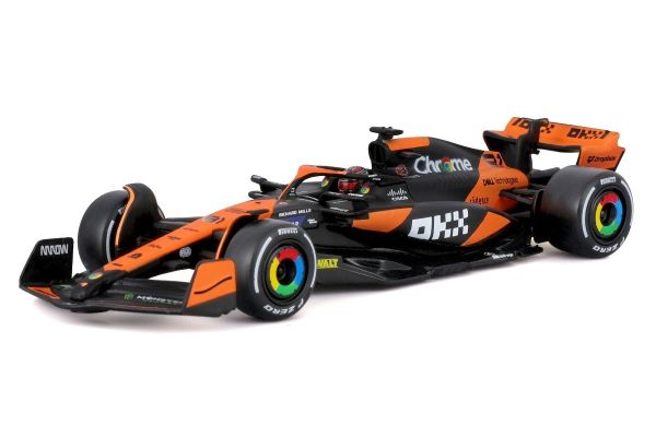 Bburago 1/43 マクラーレン F1 チーム MCL38 マイアミGP 2024 No,81 O.ピアストリドライバー付 クリアケース  [No.BUR38215PMIA]