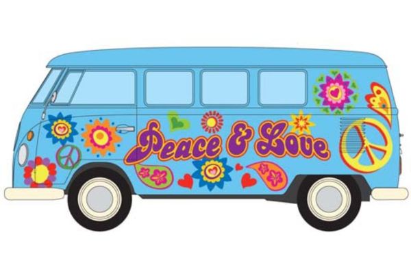 CORGI 1/43scale VW Camper Van Peace Love & Freedom  [No.CGCC02738]