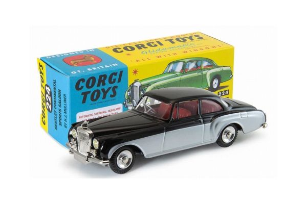 CORGI 1/50 #224 - ベントレー コンチネンタル スポーツサルーン ブラック＆シルバー  [No.CG54321054]