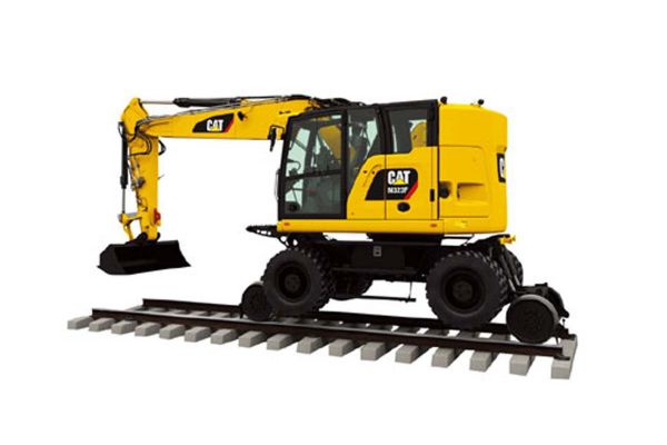 DIECAST MASTERS 1/50scale Cat M323F Railroad Wheel Excavator Safety Yellow Version  [No.DM85661H]