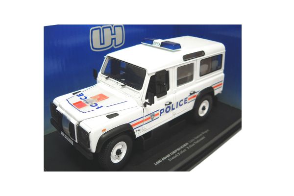 UNIVERSAL HOBBIES 1/18scale Land Rover Diffender 110 Station Wagon / French Police POLICE Nationale White [No.E3869]