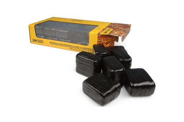 UNIVERSAL HOBBIES 1/32 スクエア サイレージ ベール ブラック 20パック入り  [No.E6882]