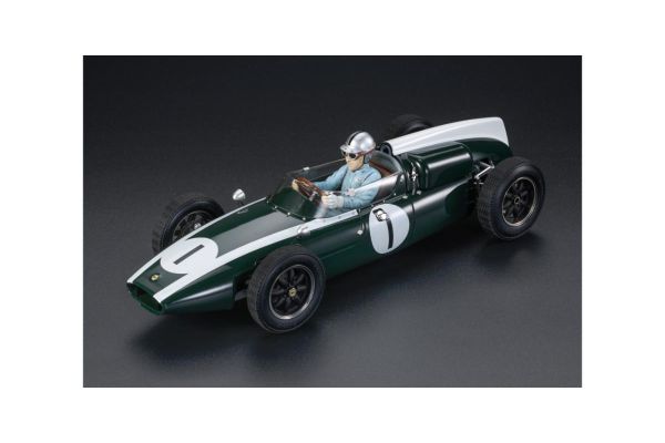 TOPMARQUES 1/18scale Cooper T53 1960 British GP Winner No.1 J. Brabham Engine Hood Open/Close with Driver Figure  [No.GRP160AWD]