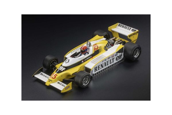 TOPMARQUES 1/18 ルノー RS10 1979 フランスGP ポールトゥ ウィン No,15 J.P.ジャブイユ ドライバー付  [No.GRP178AWD]