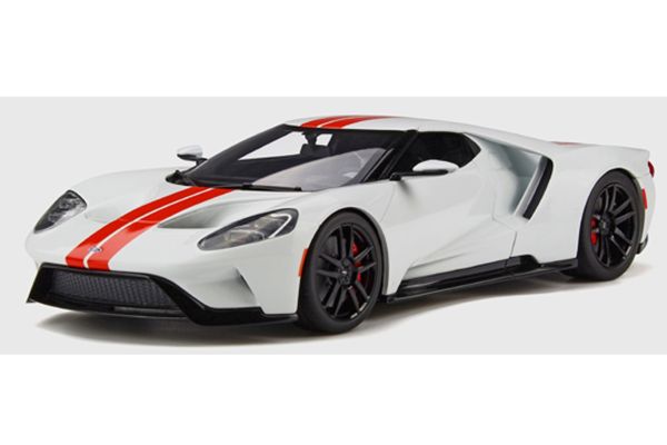 GT SPIRIT 1/18scale Ford GT (White / Red Stripe)  [No.GTS097]