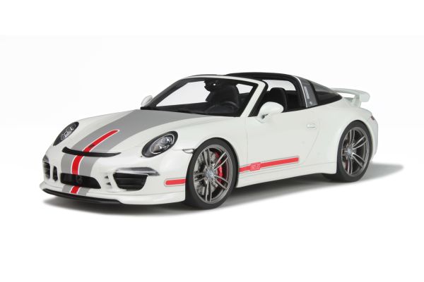 Gt Spirit 1 18scale Porsche 911 Targa Techart White Red Line No Gts108 Gt Spirit Kyosho Minicar