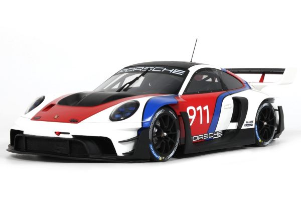 GT SPIRIT 1/18 ポルシェ 911(992) GT3 R 2023 (ホワイト/レッド/ブルー)  [No.GTS495]