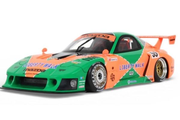 GT SPIRIT 1/18 LB★WORKS RX-7 LB スーパーシルエット 2024 (オレンジ/グリーン)  [No.GTS568]