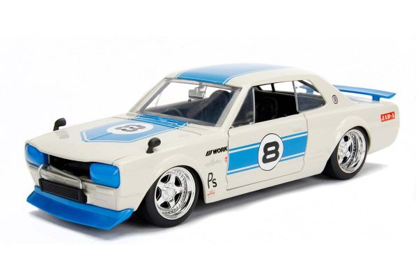 JADA TOYS 1/24scale 1971 Nissan Skyline 2000 GT-R Racing Blue  [No.JADA30002BL]