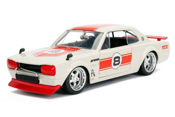 JADA TOYS 1/24scale 1971 Nissan Skyline 2000 GT-R Racing Red  [No.JADA30002RW]