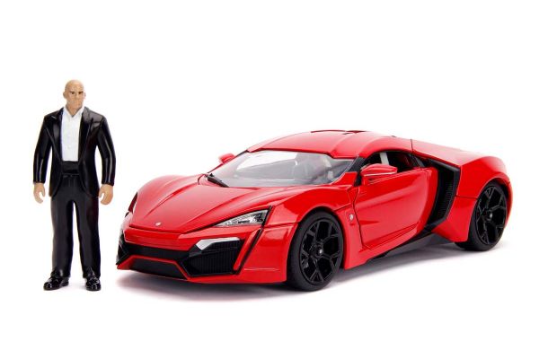 JADA TOYS 1/18scale F & F (7) Lykan HyperSport Red (Dominic) with Dominic figure / light on  [No.JADA31140]