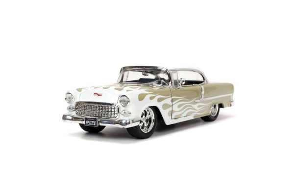 JADA TOYS 1/24scale 1955 Chevy Bel Air Gold / White Frame  [No.JADA32917]