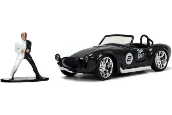 JADA TOYS 1/32scale 1965 Shelby Cobra Black/White with Two Face Figure  [No.JADA33091]