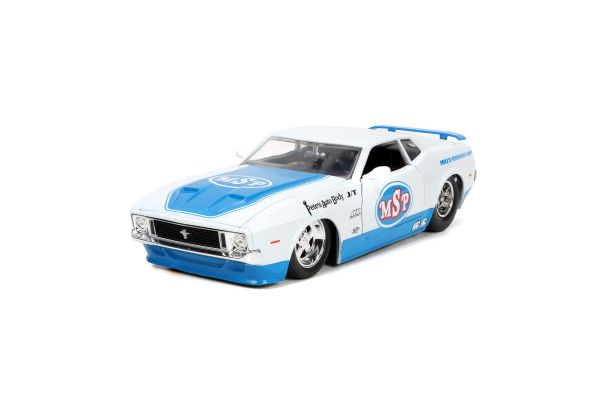 JADA TOYS 1/24scale 1973 Ford Mustang Mach 1 Gross White / Blue  [No.JADA33858]