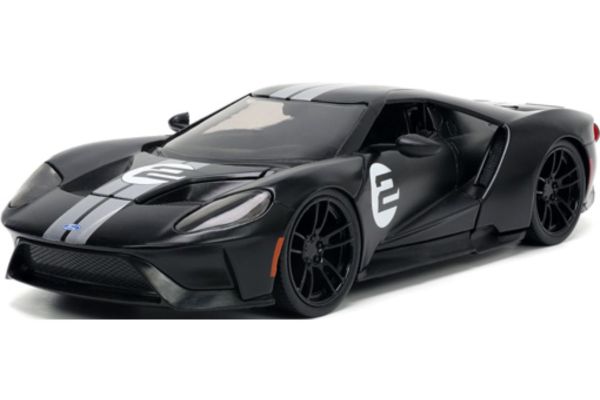 JADA TOYS 1/24 2017 フォード GT プライマーブラック/ホワイトライン  [No.JADA33882]