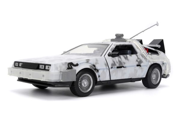 JADA TOYS 1/24 バック･トゥ･ザ･フューチャー I タイムマシーン (デロリアン) 凍結仕様 点灯ギミック付  [No.JADA36145]