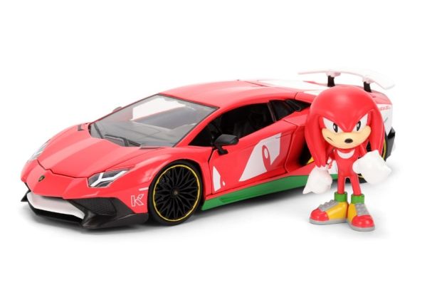 JADA TOYS 1/24 ランボルギーニ アヴェンタドール SV ソニック/ナックルズ  [No.JADA36264]