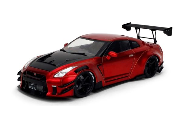 JADA TOYS 1/18 ニッサン GT-R (R35) LIBERTY WALK レッドメタリック  [No.JADA36465]