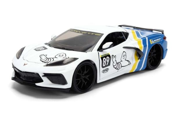 JADA TOYS 1/24 2020 シェビー コルベット スティングレイ ホワイト/ミシュラン  [No.JADA36597]