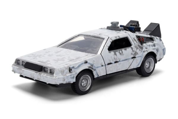 JADA TOYS 1/32 バック･ﾄゥ･ザ･フューチャー タイムマシーン (デロリアン/凍結ver) 40周年記念/ブラウン博士トラックパッケージ (限定)  [No.JADA36848]