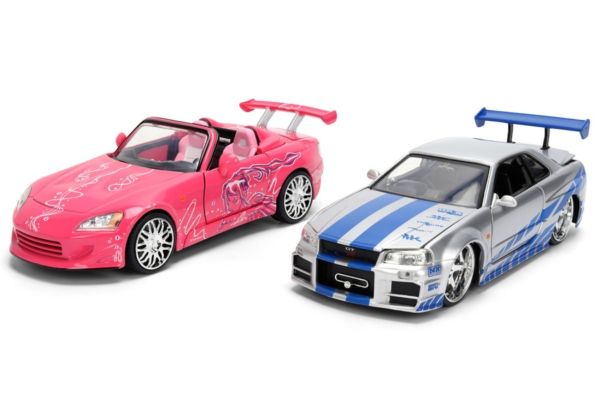 JADA TOYS 1/24 F&F ブライアン ニッサン スカイライン GT-R & スーキー ホンダ S2000 ツインパック  [No.JADA37543]