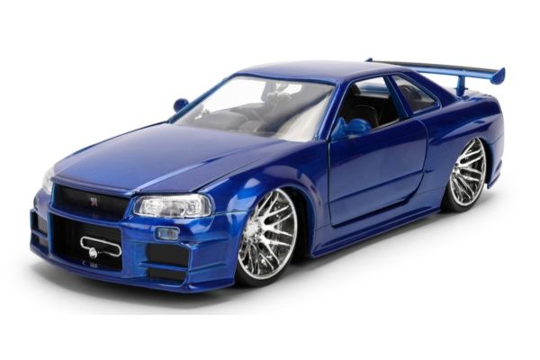 JADA TOYS 1/24 F&F ニッサン スカイライン GT-R ブルー (ブライアン) ブラッシュ仕上げ  [No.JADA37704]
