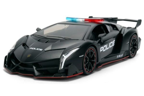 JADA TOYS 1/24 ランボルギーニ ヴェネーノ ブラック/POLICE(S.W.A.T.)  [No.JADA37756]