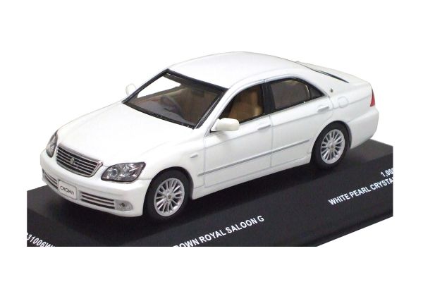 J-COLLECTION 1/43scale Toyota Crown Royal Saloon G 2005 White Pearl Crystal Shine [No.JC31006WP]