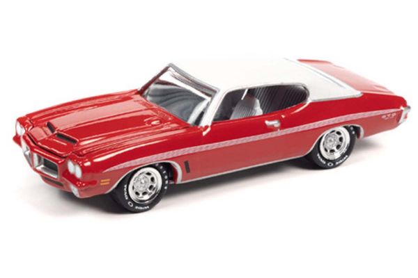 JOHNNY LIGHTNING 1/64scale 1972 Pontiac GTO Cardinal Red / White  [No.JLMC024B4R]