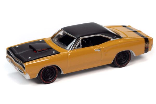 JOHNNY LIGHTNING 1/64scale 1969.5 Dodge Coronet A12 Super Bee Butterscotch Yellow / Black  [No.JLMC025B3Y]
