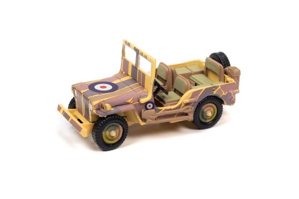 JOHNNY LIGHTNING 1/64scale WWII Willys MB Jeep Tan British Army Specifications  [No.JLML006A2T]