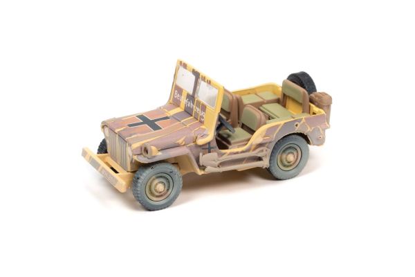 JOHNNY LIGHTNING 1/64scale WWII Willys MB Jeep WWII Willys MB Jeep Tan German Army Capture Vehicle Weathering Specification  [No.JLML006B2CG]