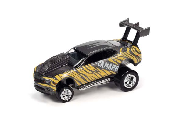 JOHNNY LIGHTNING 1/64scale 2011 Chevy Camaro Gunmetal / Yellow Graphic  [No.JLSF020A2GY]