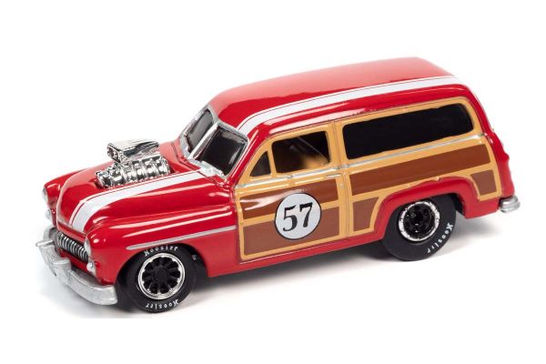 JOHNNY LIGHTNING 1/64scale 1950 Mercury Woody Gross Red  [No.JLSF020A4R]