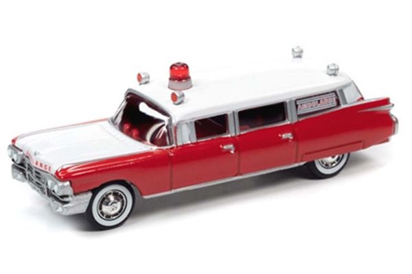 JOHNNY LIGHTNING 1/64scale 1959 Cadillac Ambulance Red  [No.JLSP098]