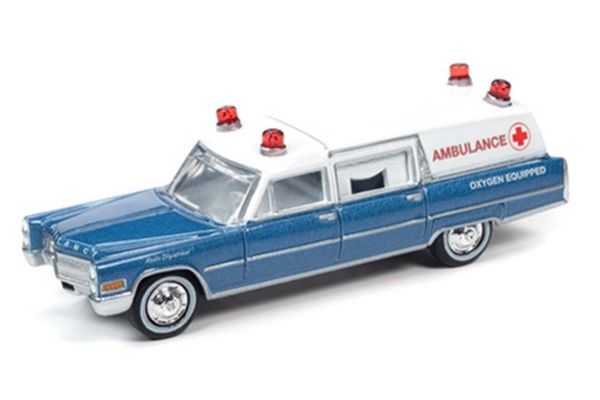 JOHNNY LIGHTNING 1/64scale 1966 Cadillac Ambulance Blue  [No.JLSP099]